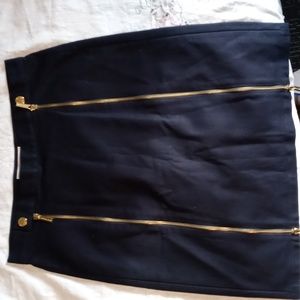 Michael Kors double gold zip skirt
